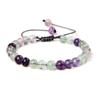 Natural Stone 6mm Beads Bracelet Adjustable Rope String Braided Bracelets For Women Men Amethysts Red Agates Lava Beaded Bangles