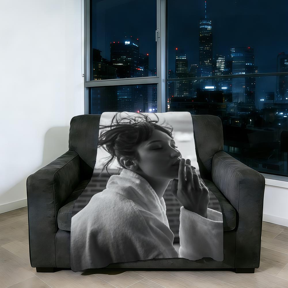 Blanket Model B-Bella Super Warm Comfortable Hadid Plush Throw Blanket Child Home Sofa Bedroom Gift