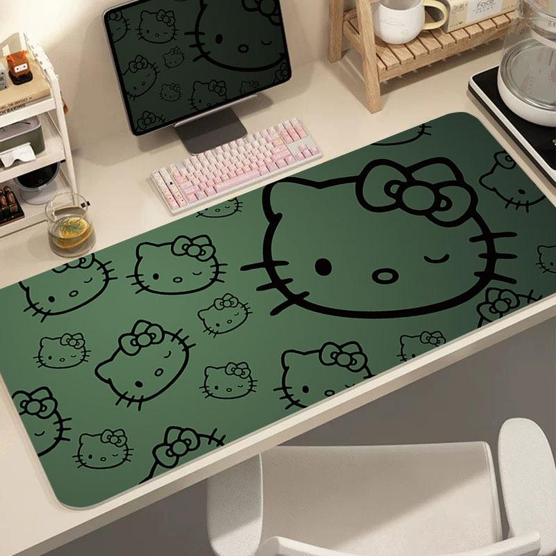 Creative Leather Hello Kitty Printed Mouse Pad Girls Student Extra Large Non-Slip Pad Computer Key Pad Cartoon Desk Writing Pad