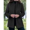 Haut à capuche à manches longues pour femme, couleur unie, veste légère, manteau, hiver et automne