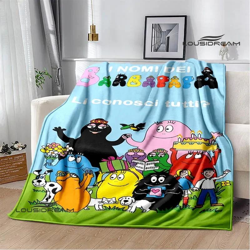 Barbapapa Cartoon Blankets Picnic blanket blankets for beds Flange Warm blanket Home travel blankets bed linings birthday gift