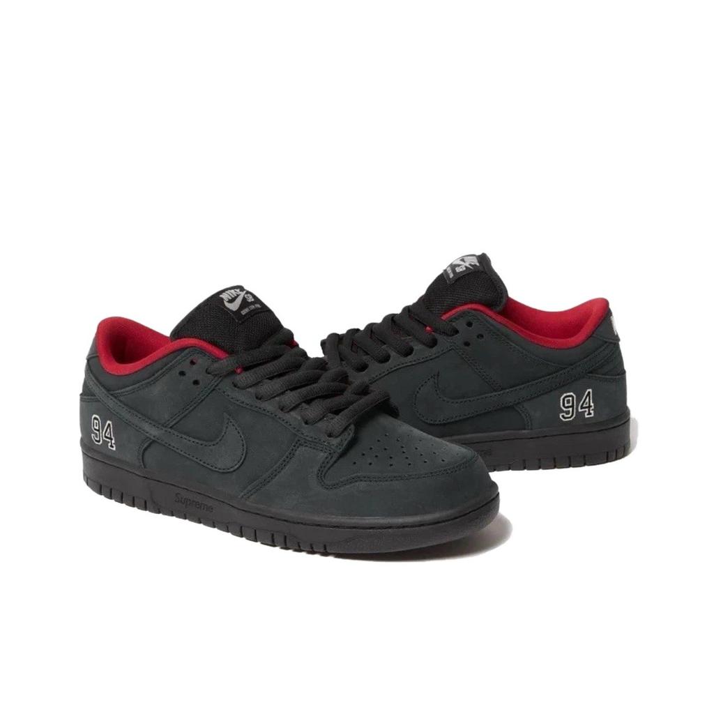 Supreme X Nike Dunk Low SB Black Unisex Sneakers HQ8487-001