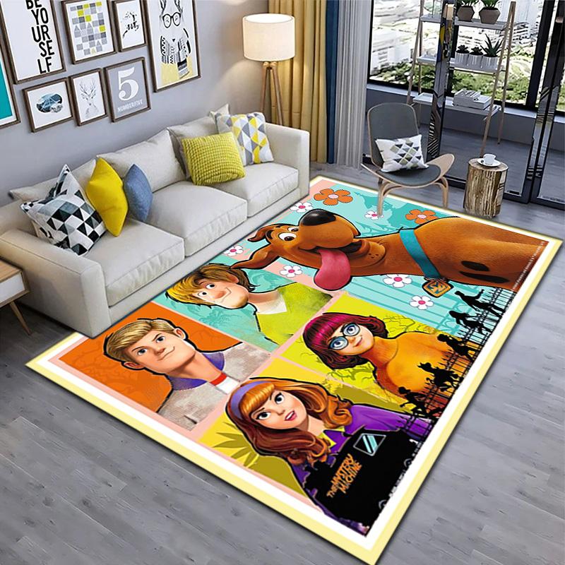 Halloween Cartoon Comedy Adventure Movie Scooby-Doo Carpet Is Suitable for Living Room and Bedroom Doormats Office Balcony Decorative Carpet V6