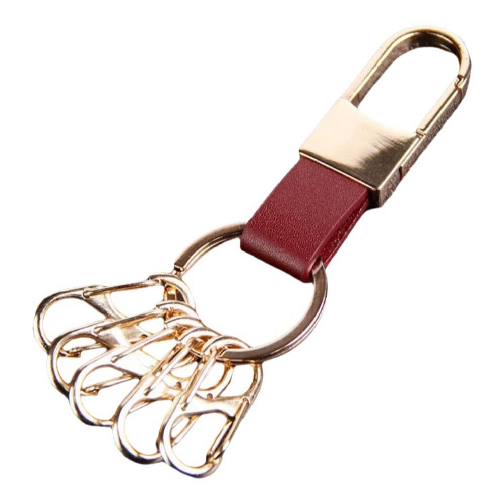 Minimalist Men's  Leather Car Key Ring Durable Car Key Holder Waist Hanging Key Chain  Party Gift