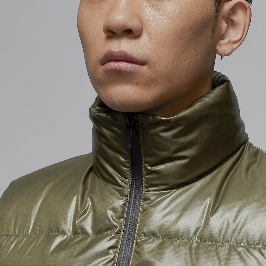 Jordan Flight Therma-FIT Loose Comfortable Warm Zip Puffer Vest Men Vest Medium-Olive FV7274-222