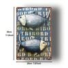 Blue Fish 2D Metal Wall Art Poster Bar Decor