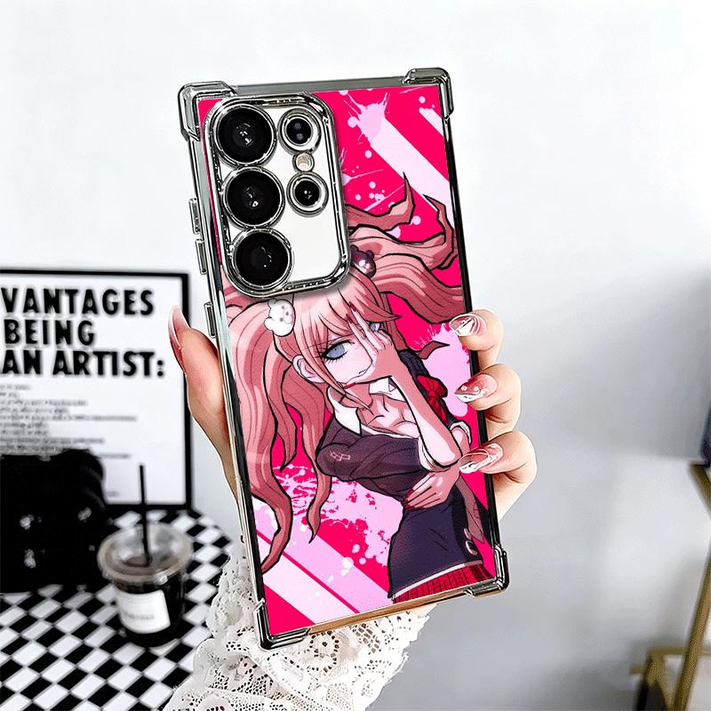 Anime D-Danganronpa Plating Phone Case For Samsung Galaxy S24 S25 FE S26 Edge S23 Ultra S22 S21 Plus S20 Anti-Fall Airabag Cover
