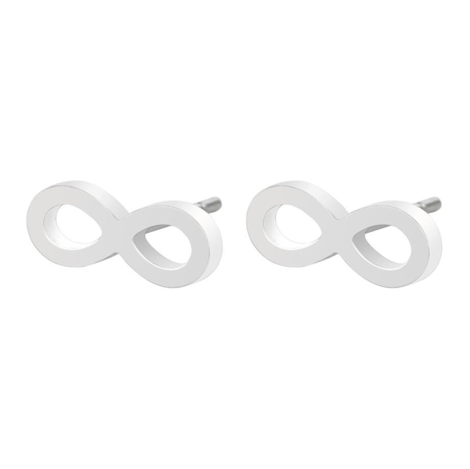 Korean Elegant 8-Shape Stainless Steel Mini Ear Studs for Women