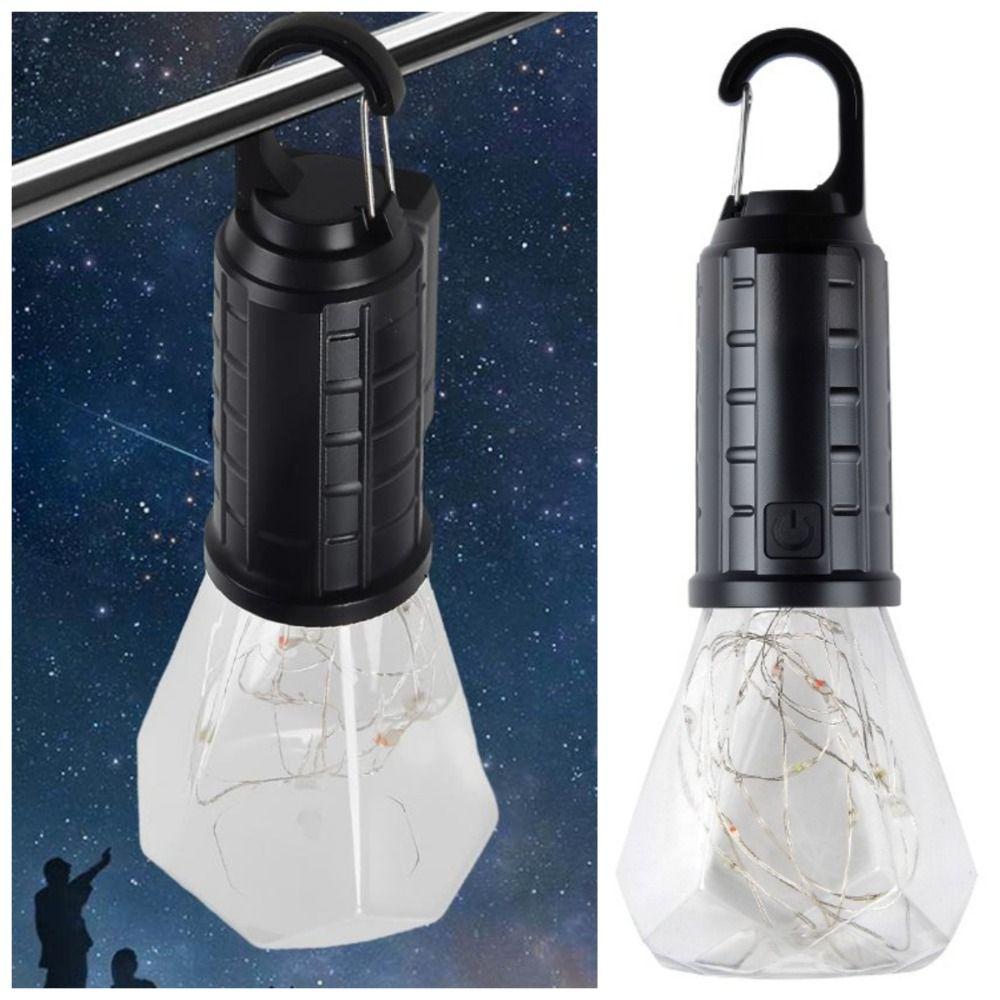 Handheld Waterproof LED Camping Light Dimmable Retro Solar Tent Light with Hook Portable LED Bulbs Lamp Outdoor