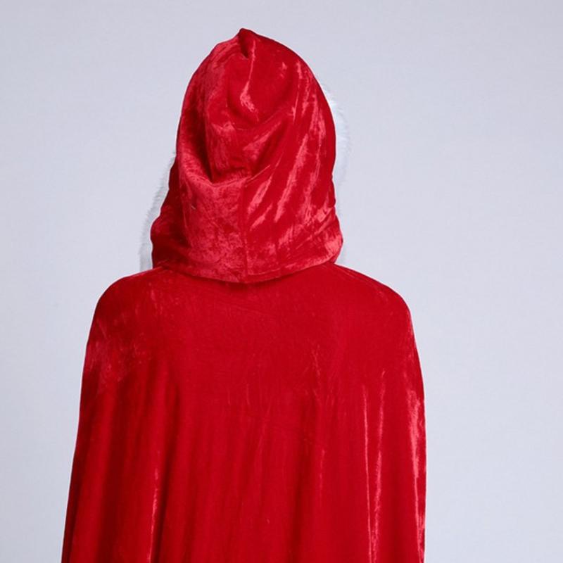 Hood Cloak Costumes Cosplay Apparel Velvet Cape Cloak Christmas Cloak For Women Adult Halloween Velvet Cloak Cape Hooded