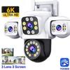 Cameră WiFi 6K 12MP Cameră de securitate pentru exterior Trei ecrane Trei lentile PTZ 360° Protecție de securitate Cameră de supraveghere CCTV Yoosee