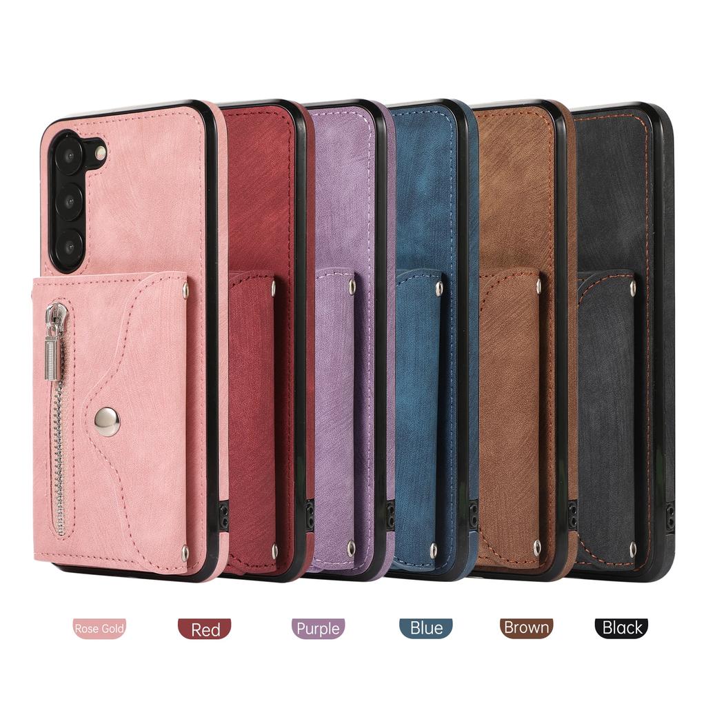 Long Lanyard Zipper Wallet Leather Cards Solt Case for Samsung Galaxy S25 Ultra S24 S23 S22 S21 FE A55 A35 A15 Crossbody Cover
