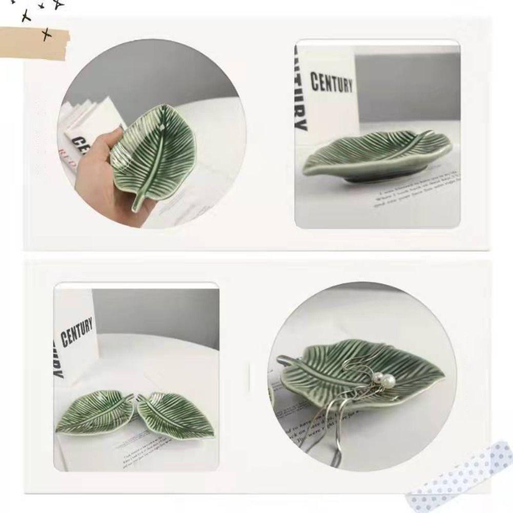Green Ring Storage Tray Nordic Style Jewelry Display Tray Dish Holder Soap Dish  Christmas Gift