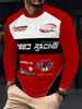 Racing Essential! Long Sleeve T-shirt with Speed Graphic, Sporty Casual Wear