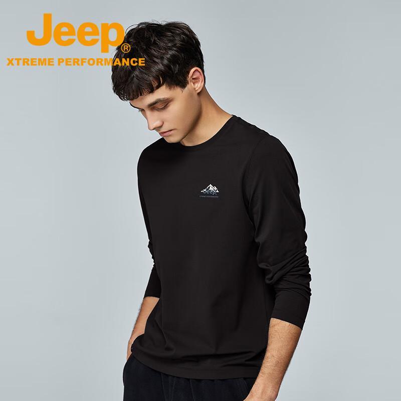 

Jeep Men s Casual Long Sleeve Round Neck T-Shirt XL