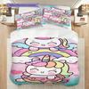 Unicorn Rainbow Dreams Cute Illustration Threepiece Set 1 Duvet Cover 2 Pillowcase Without Core Christmas Birthday Gift