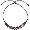 GEMCHIC Women's Ethnic Garnet Beaded Choker Necklace Thyroid Scar Cover Up Adjustable Collarbone Chain Vintage Jewelry