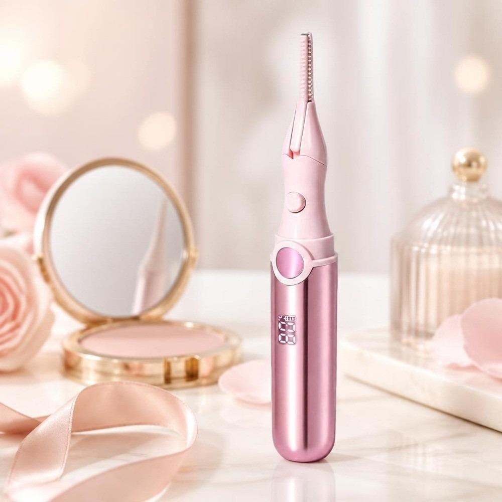 Lasting Curling Heated Eyelash Curler Wide Angle Rechargeable Eyelash Curler  Makeup Tool