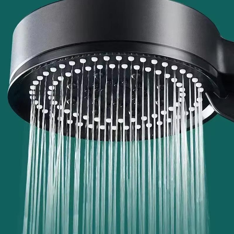 Five-mode high-pressure shower head, adjustable shower head with hose, water-saving, one-button nozzle stop.