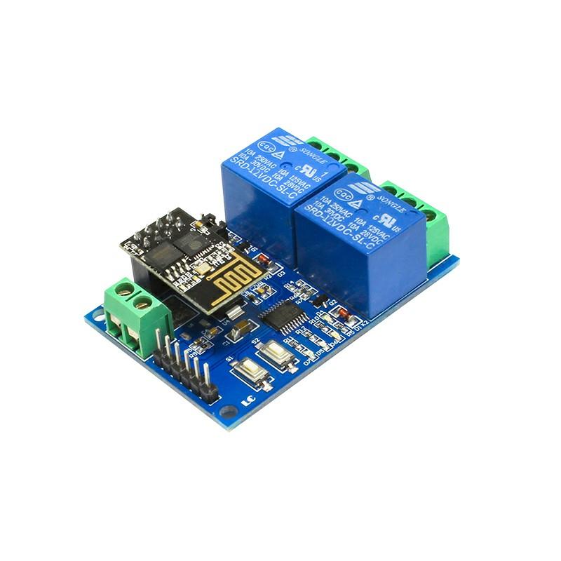 12V ESP8266 Dual-Channel WiFi Relay IoT Smart Home Android Phone APP Remote Switch