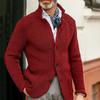 Men's Casual Long Sleeve Solid Color Knit Jacket