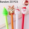 4/ 20 PCS Cartoon Christmas Theme Water Based Pen 0.5mm Black Funny Novelty Santa Claus Design Good Quality Student Essential Back To School