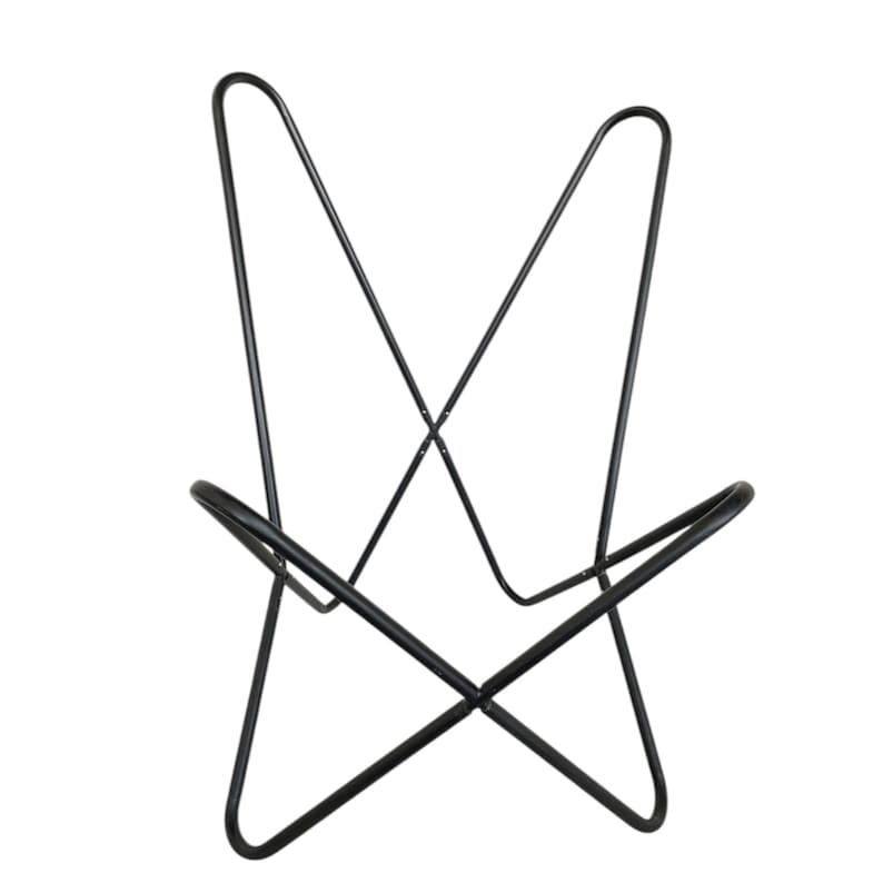 Black Leather Butterfly Chair Living Room Relaxing Accent Chair Foldable Armrest Handmade Chair Home Decor Retro Butterfly Chair Gifts