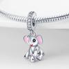 Cute Animal Bear Rhino Koala Charm Pendant Beaded Bracelet Jewelry Accessories