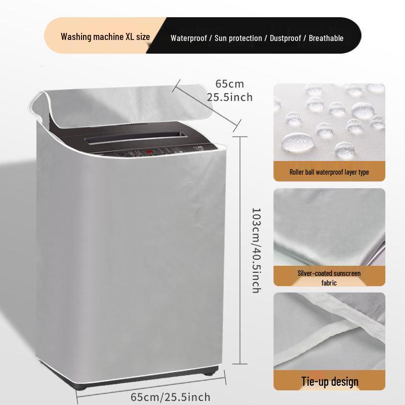 Waterproof Sunscreen Cover for Top Load Drum Washing Machines