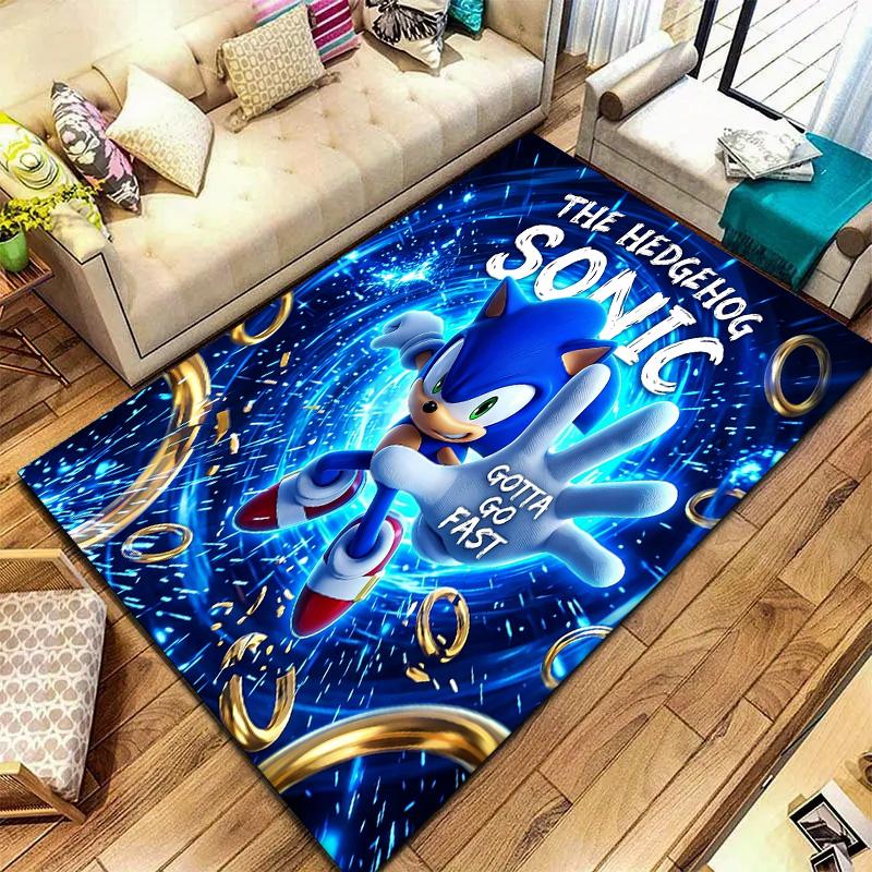 Sonic Hedgehog Carpet Rug For Living Room Bedroom Home Sofa Decoration Kids Play Nonslip Floor Mat