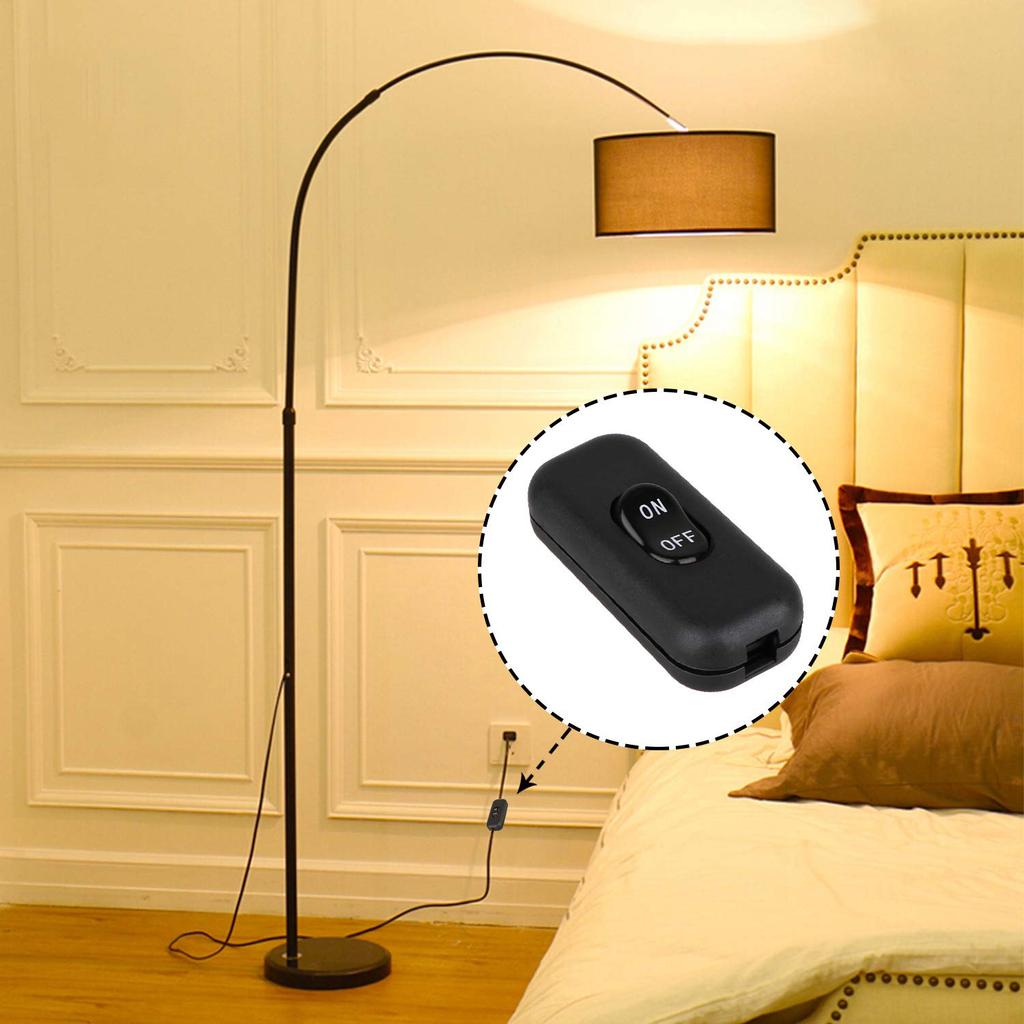 2 Stück Inline-Schnurschalter Inline-Schnur Geräteschalter 6A 250V Lampenkabel Wippschalter für Lampe Ein Aus Schalter