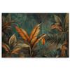 Canvas Print, Tropical Leaves Flowers