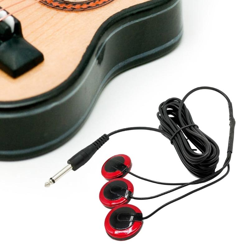 Gitarre Selbstklebendes Mikrofon Tonabnehmer Für Gitarre Bass Violine Banjo Mandoline Ukulele Piezo Stabiler Kontakt Gitarren Tonabnehmer