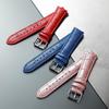 Calfskin Bamboo Pattern Cowhide Pin Buckle Watch Strap for Men and Women