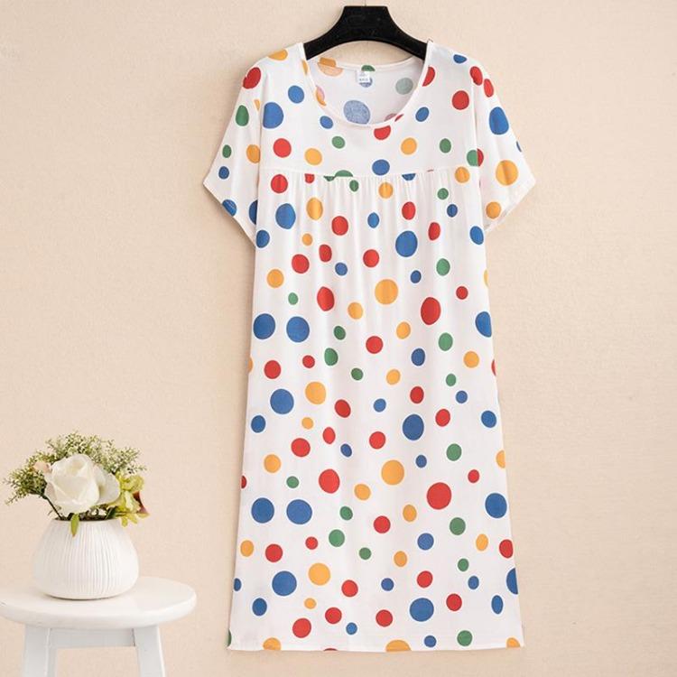 Elegant Summer Loose Long Dresses Women Oversize Short Sleeve Dress