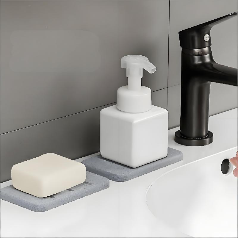 Diatomaceous Earth Soap Dish Quick Dry Bathroom Countertop Mat Super Water Absorbent Tray EcoFriendly for Sink Shower Bath