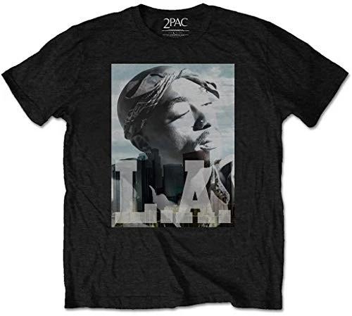 Tupac  L.A. Skyline  (Black) Kids T-Shirt (9-10 Years) 2XL
