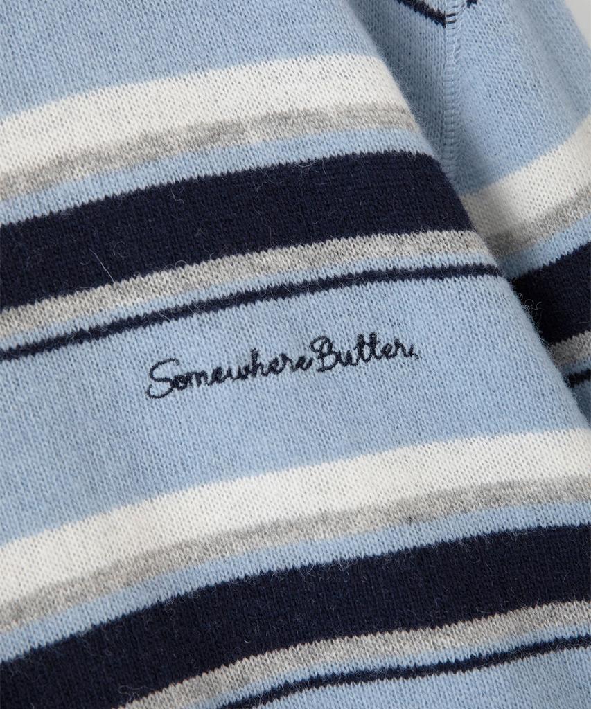 Sseomweeobeoteo Cope Stripe Knit - Light Blue