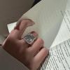 1pc Irregular Matte Squares Rings for Women Couples Minimalist Anniversary Jewelry Accessories Prevent Allergy