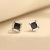 Personalized Neutral and Versatile Black Dripping Geometric Earrings, Simple and Fashionable, No Pierced Earclips, the Same Earrings for Men and Women