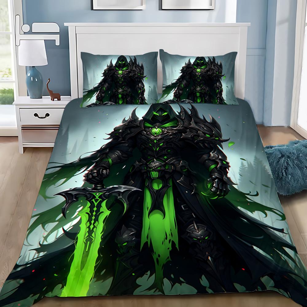 Hot Worlds of Warcrafts Duvet Cover Pillowcase Game Bedding Set Adult Boy Girl Bedroom Decoration Children Gift Single Double