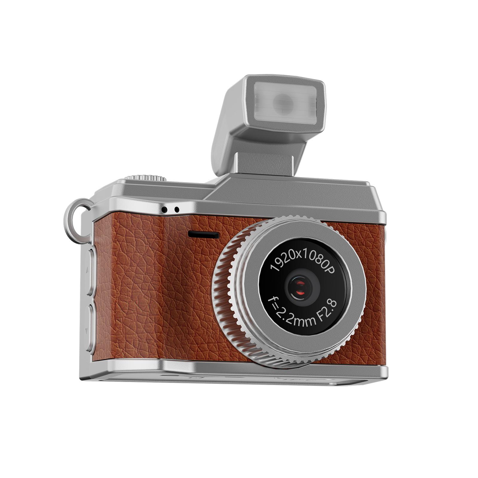

Retro Mini Camera with 0.96in Screen High-Definition Digital Camera Electronic Photography Cam for Indoor Home Outdoor коричневий