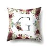 Polyester Pillowcase American Retro Flower Plant 26 English Letter Cushion Cover Car Pillowcase