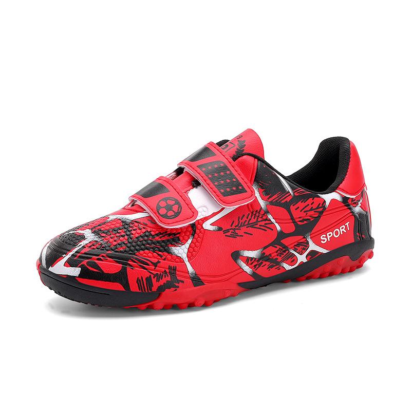 8166 Children's Soccer Shoes With Low Cut Velcro Both Boys Girls Long Nail AG Sole FG Broken TF Flat Sports