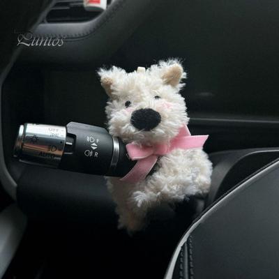 Niedlicher Welpe als Auto-Innenausstattung, Plüschpuppe, Dekoration, multifunktionale Ornamente für den Scheibenwischer, den Schalthebel und das Armaturenbrett.