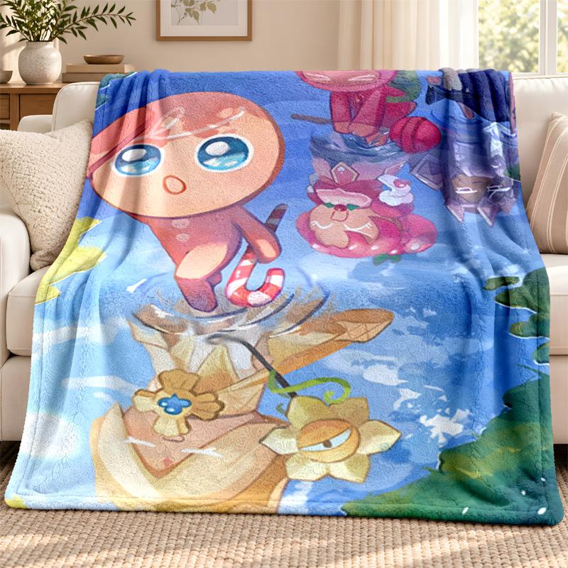 Cookie Run Kingdom blanket Flannel Blanket Soft Cozy Plush Throw for Sofa Bed Lightweight Home Decoration Outdoor camping