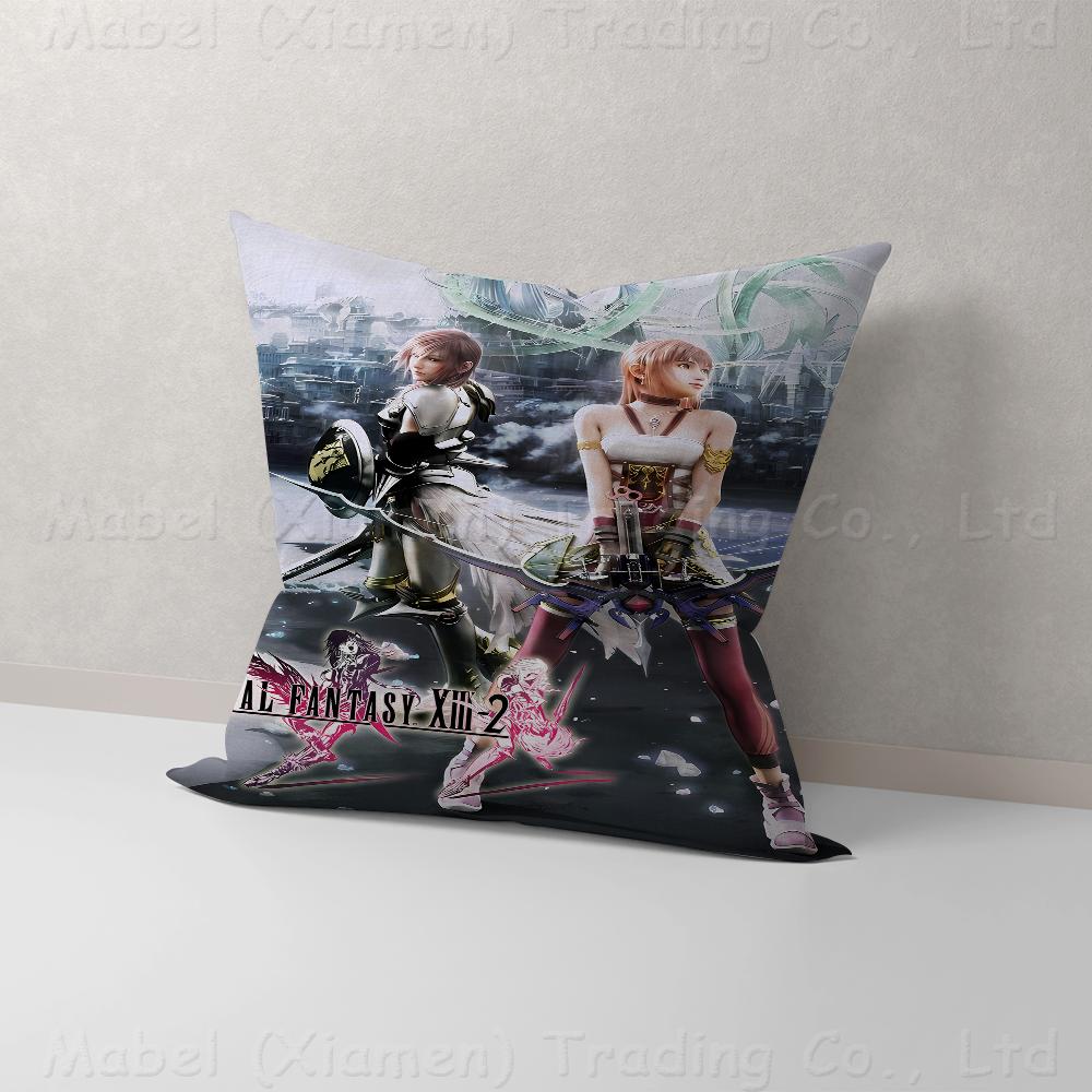 

Final Fantasy Game Series Personalized Picture Text Home Decorative Pillows Household Gifts 45x45cm 40x40cm16x16Inch