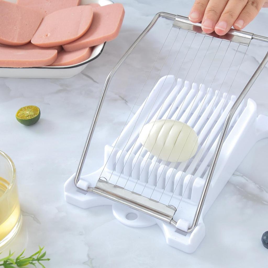 Luncheon Meat Fruit Cheese Egg Salad ABS Stainless Easy To Multifunctional Kitchen Home and Commercial White Slicer, Cutter, Slicer, Cutter, Tool,