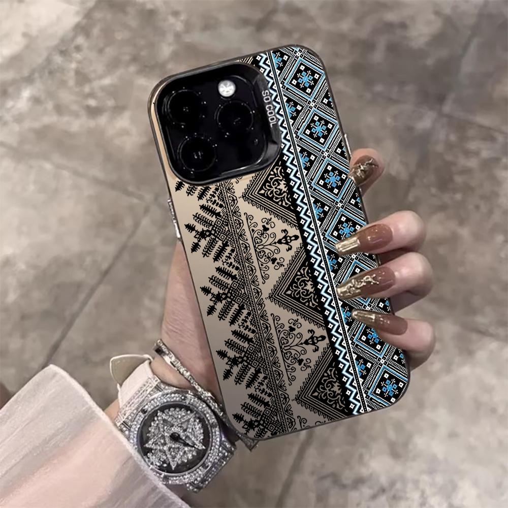 Retro Ethnic European Phone Case For IPhone 16 11 12 13 17 Pro Max Case 14 15 Plus 16E 17Air Shockproof Hard IMD INS Cover