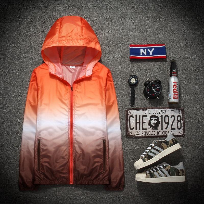 

Женская куртка с защитой от ультрафиолета, уличная детская ветровка с защитой от солнца, мужская одежда с защитой от солнца S оранжевый